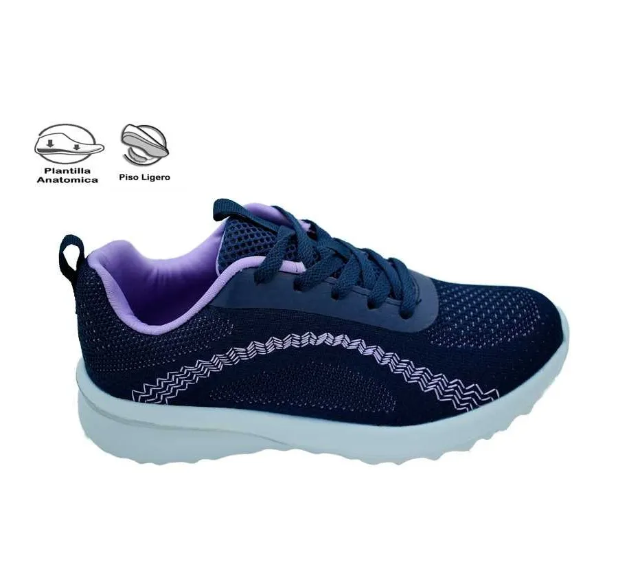 DEPORTIVO TREINTA SHOES L-3676 PARA MUJER CÓMODO Y MUY LIGERO MARINO PLANTILLA EXTRAÍBLE MEMORY COMFORT FOAM 26857