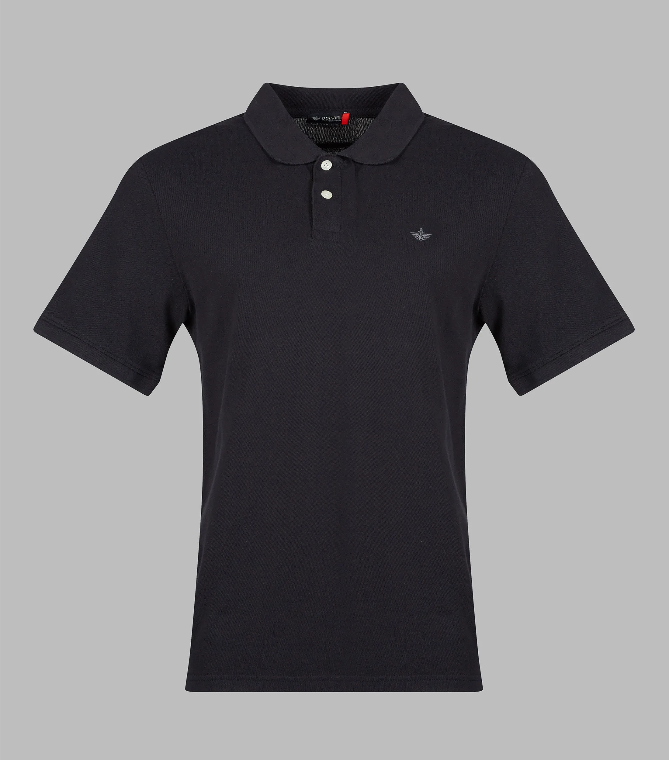 Dockers Playera tipo Polo negra con manga corta Hombre