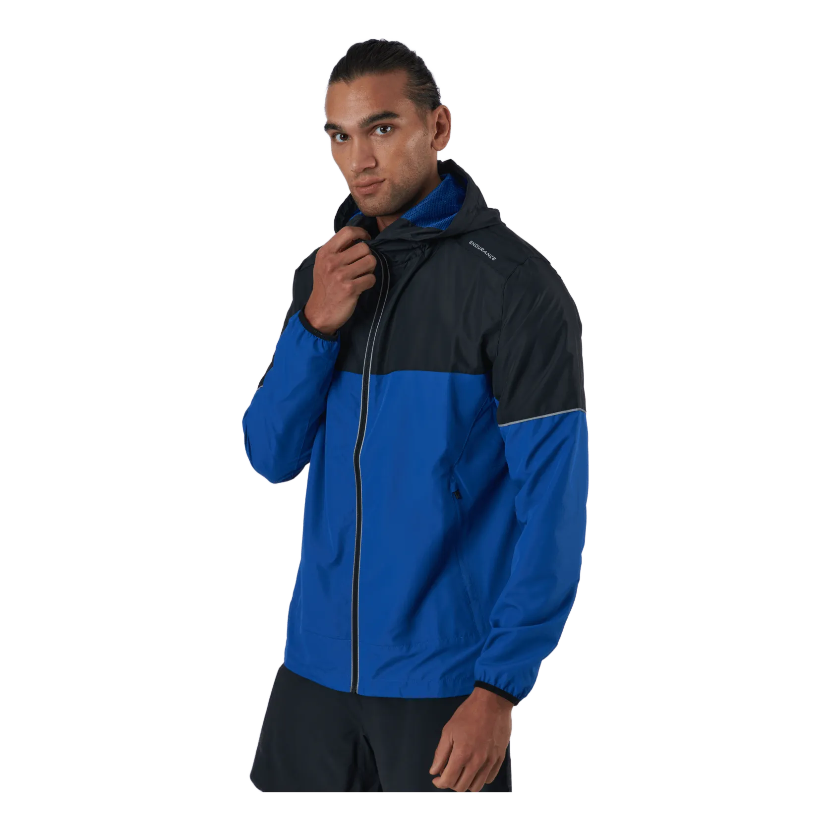 Endurance Verbol M Running Jacket W/hood Deep Ocean