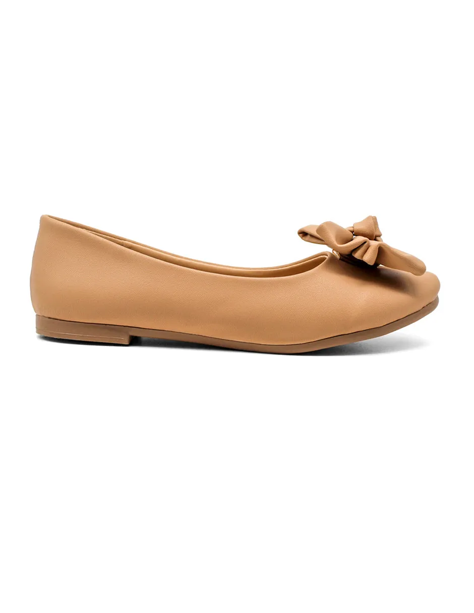 Flats clásicas Exterior Piel Sintético Color Beige Para Mujer De RBCOLLECTION