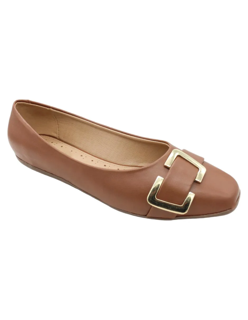 Flats clásicas Gosth en Piel vegana – Café