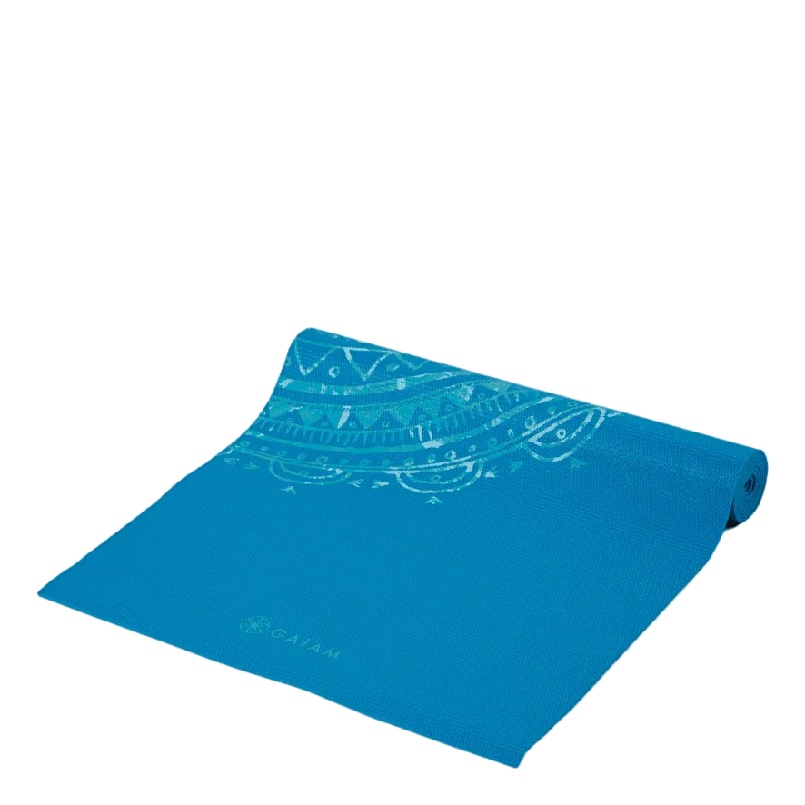 Gaiam 4mm Yoga Mat Jade Mandala Blue