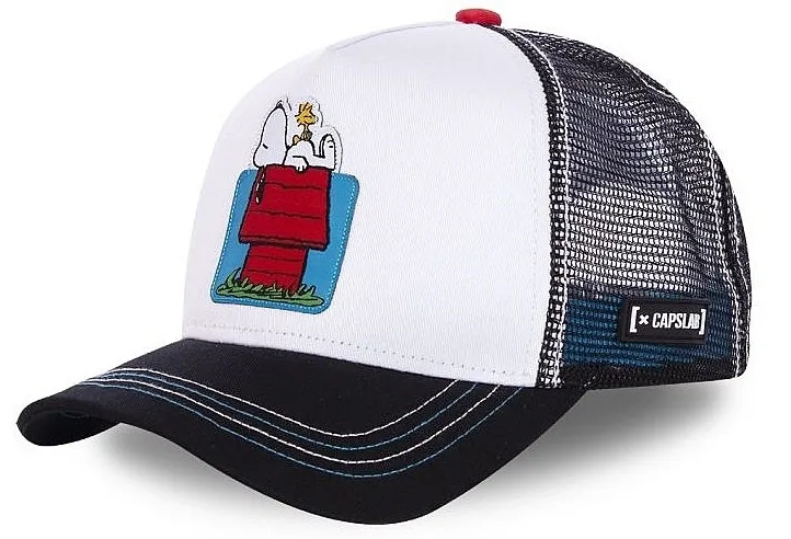 gorra con visera Capslab Peanuts Trucker - House/White/Black - men´s