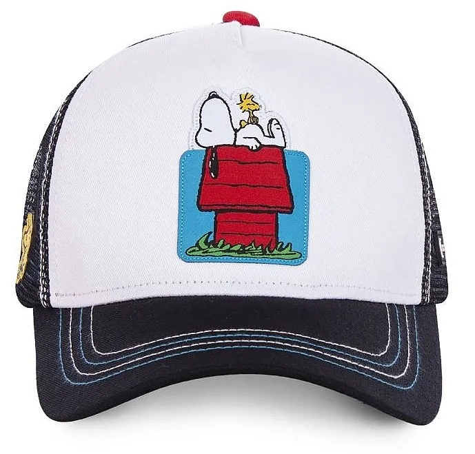 gorra con visera Capslab Peanuts Trucker - House/White/Black - men´s