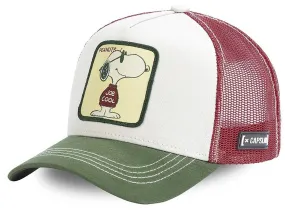 gorra con visera Capslab Peanuts Trucker - Joe/Beige/Red/Green - men´s