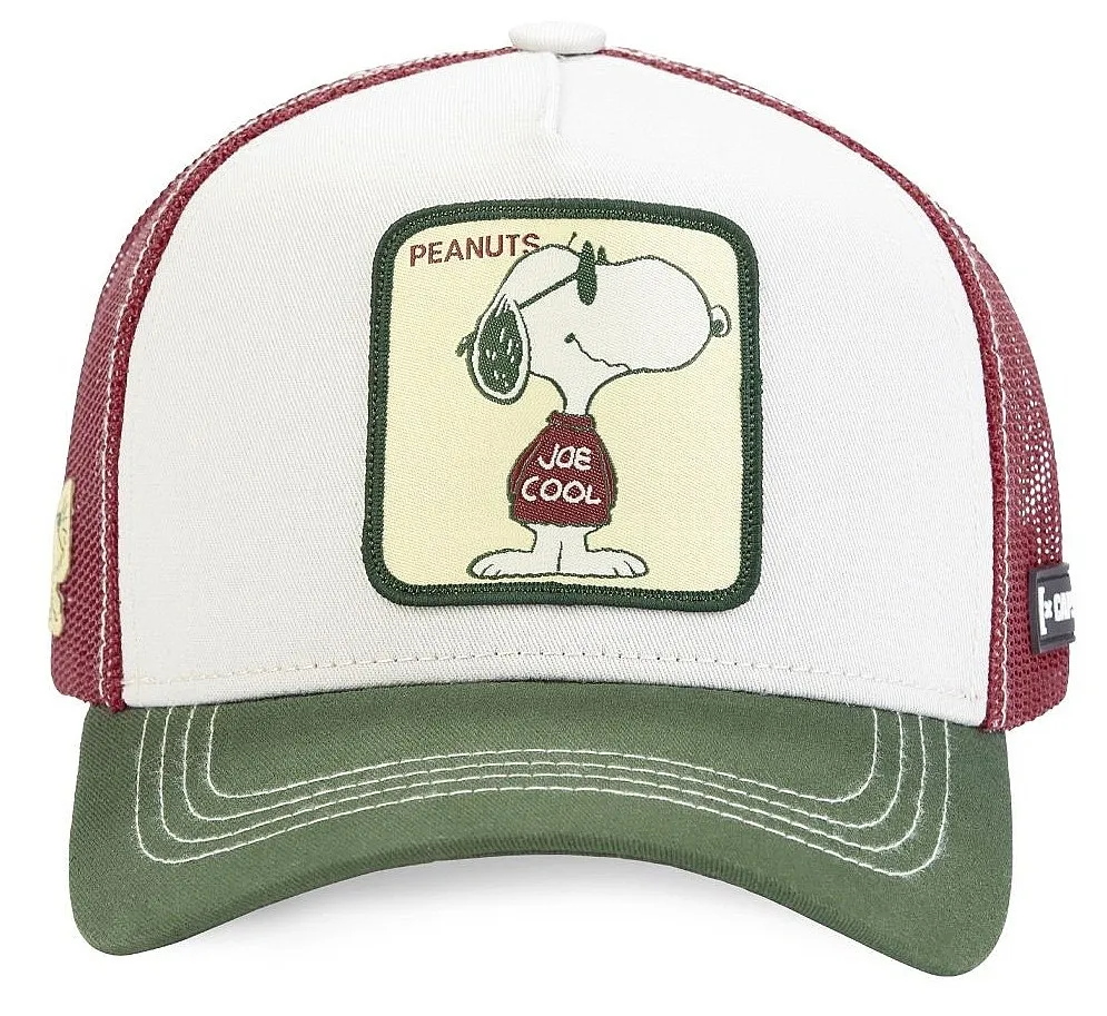 gorra con visera Capslab Peanuts Trucker - Joe/Beige/Red/Green - men´s