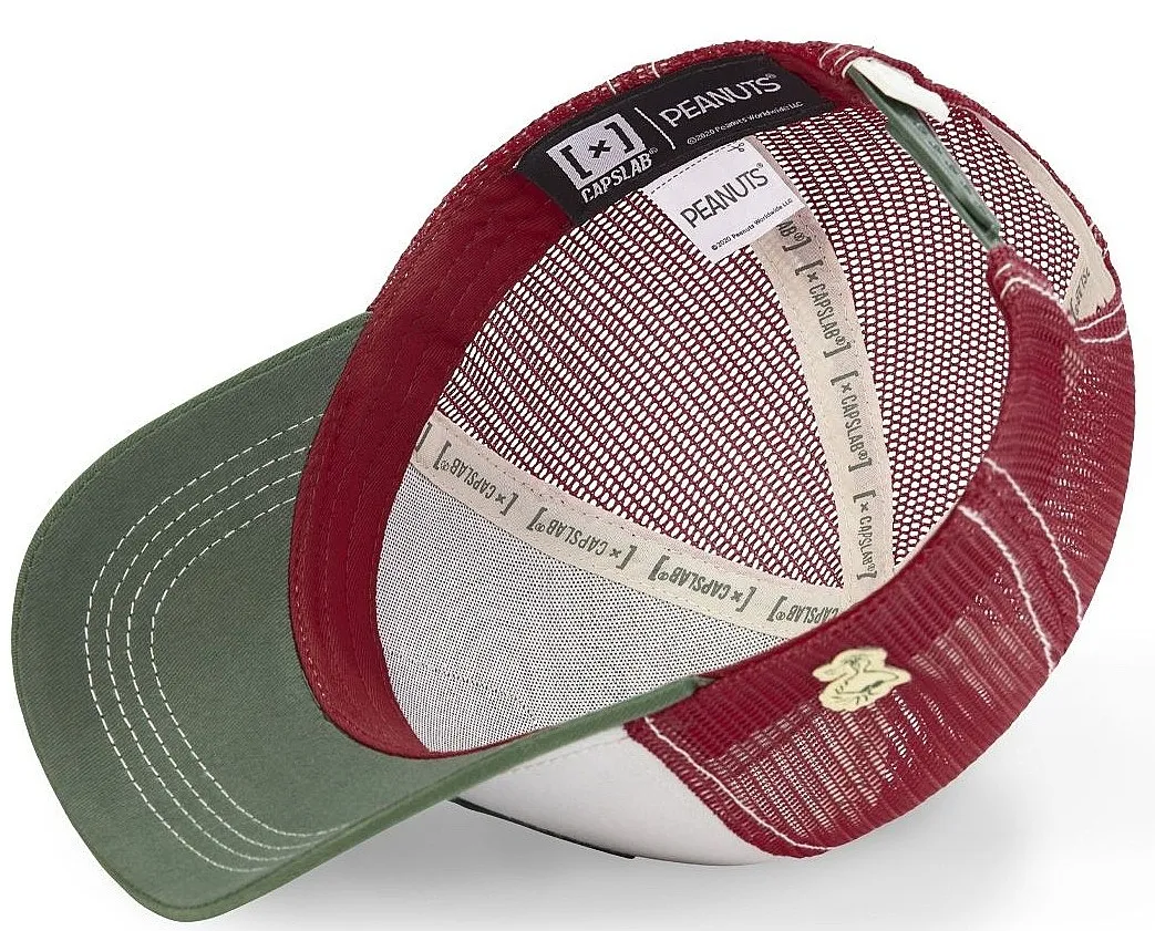 gorra con visera Capslab Peanuts Trucker - Joe/Beige/Red/Green - men´s