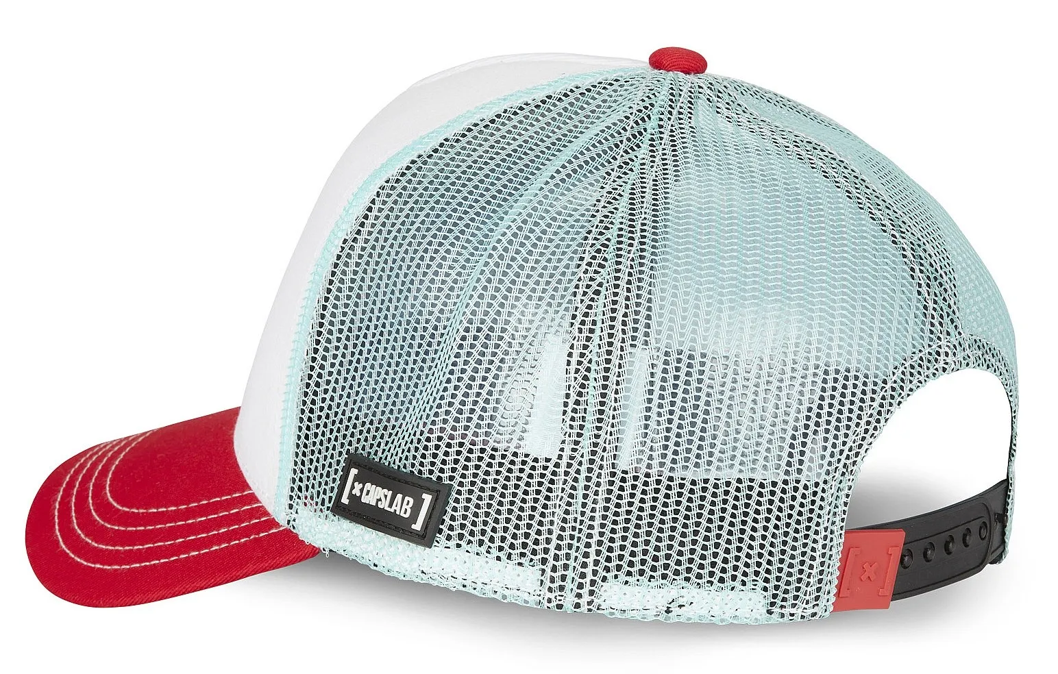 gorra con visera Capslab Peanuts Trucker - Snoopy And Woodstock/White/Red/Aqua - men´s