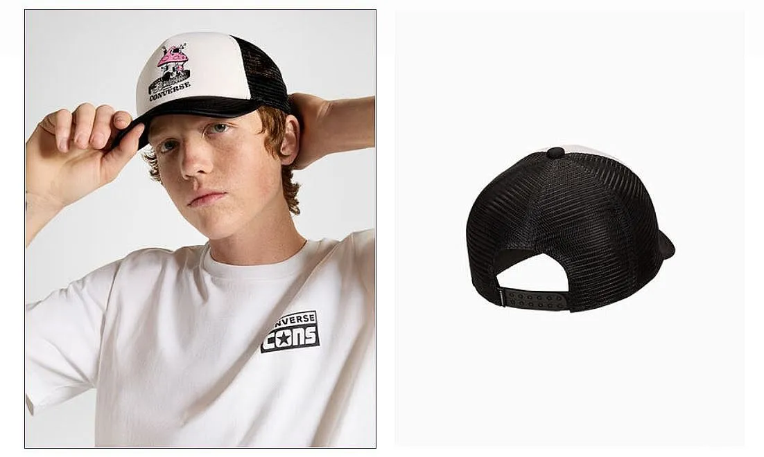 gorra con visera Converse Cons Mushroom Cottage Trucker/10026413 - A01/Converse Black