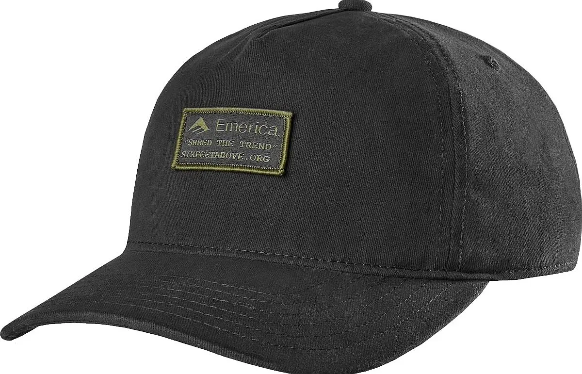 gorra con visera Emerica 6 Feet Above Snapback - Black - men´s