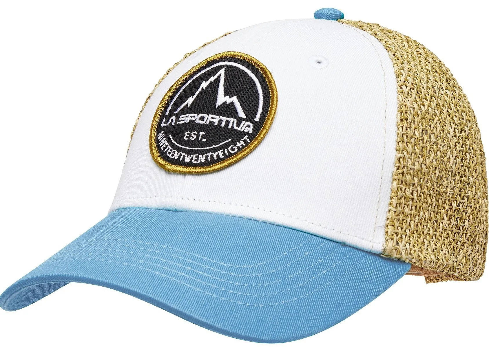 gorra con visera La Sportiva Belayer Cap - White/Stone/Blue