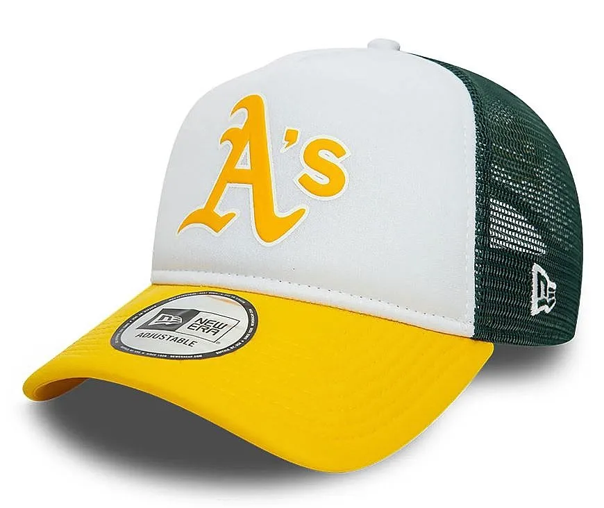 gorra con visera New Era 9FO AF Logo Trucker MLB Oakland Athletics - Aged Gold/White/Dark Green - men´s