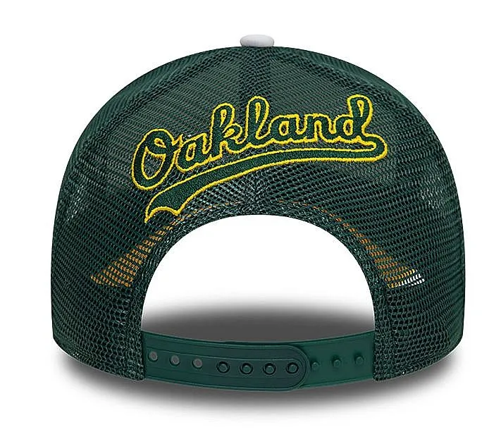 gorra con visera New Era 9FO AF Logo Trucker MLB Oakland Athletics - Aged Gold/White/Dark Green - men´s