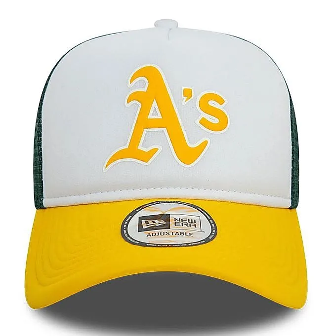 gorra con visera New Era 9FO AF Logo Trucker MLB Oakland Athletics - Aged Gold/White/Dark Green - men´s