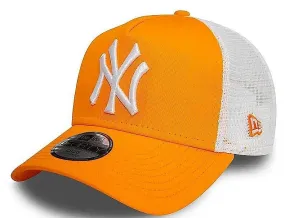 gorra con visera New Era 9FO Leag Ess.Trucker MLB New York Yankees Youth - Orange/White - unisex junior