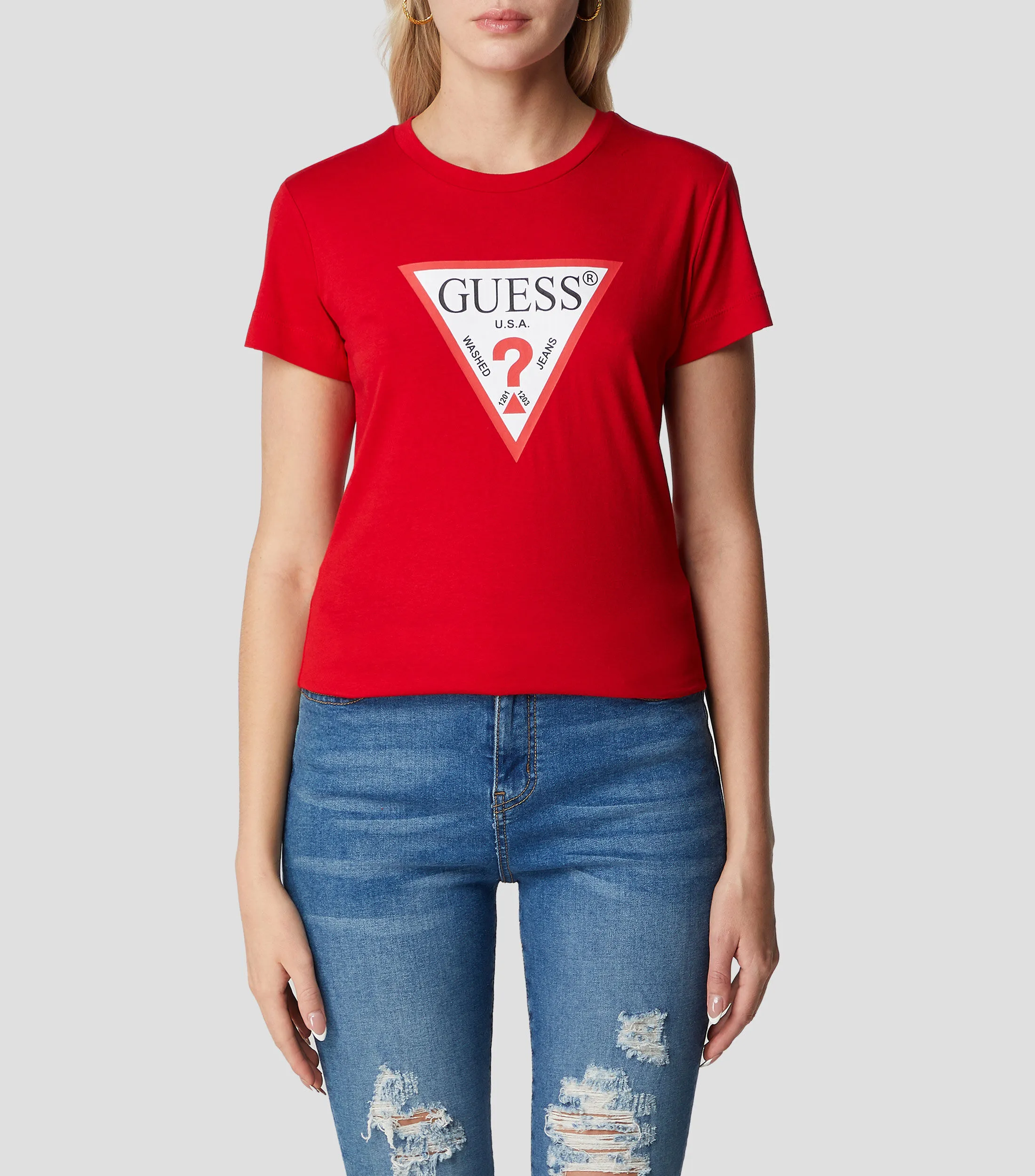 Guess Playera cuello redondo manga corta Icon Mujer