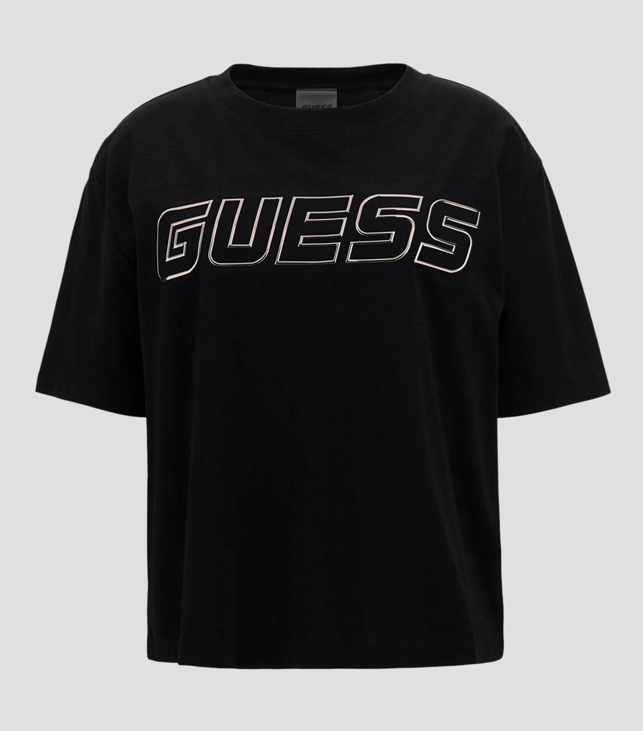 Guess Playera de cuello redondo y manga corta con logo Mujer