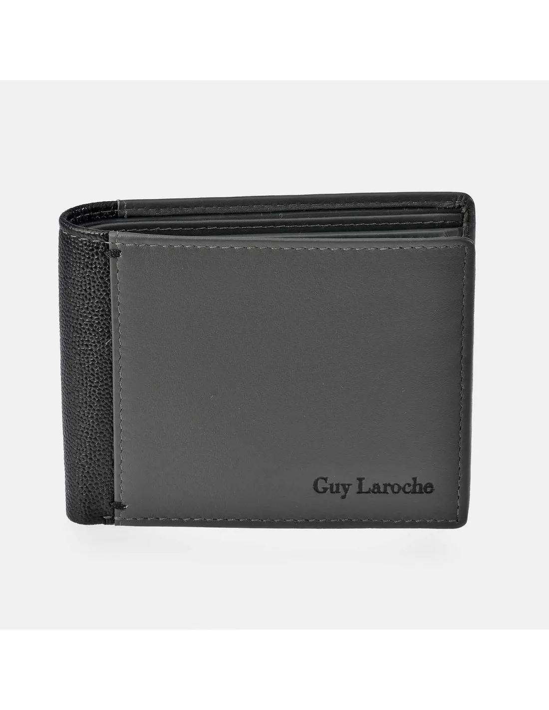 GUY LAROCHE Cartera horizontal para hombre en piel combinada con monedero