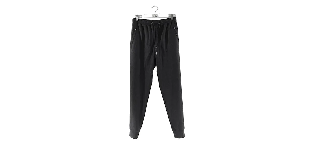 Hermès pantalones deportivos de lana Gris 