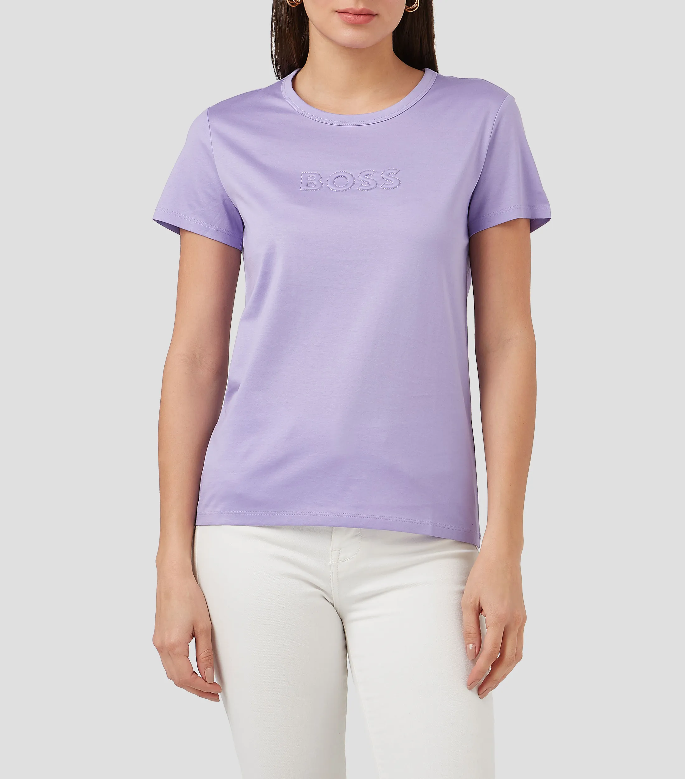 Hugo Boss Playera cuello redondo manga corta con logo Mujer