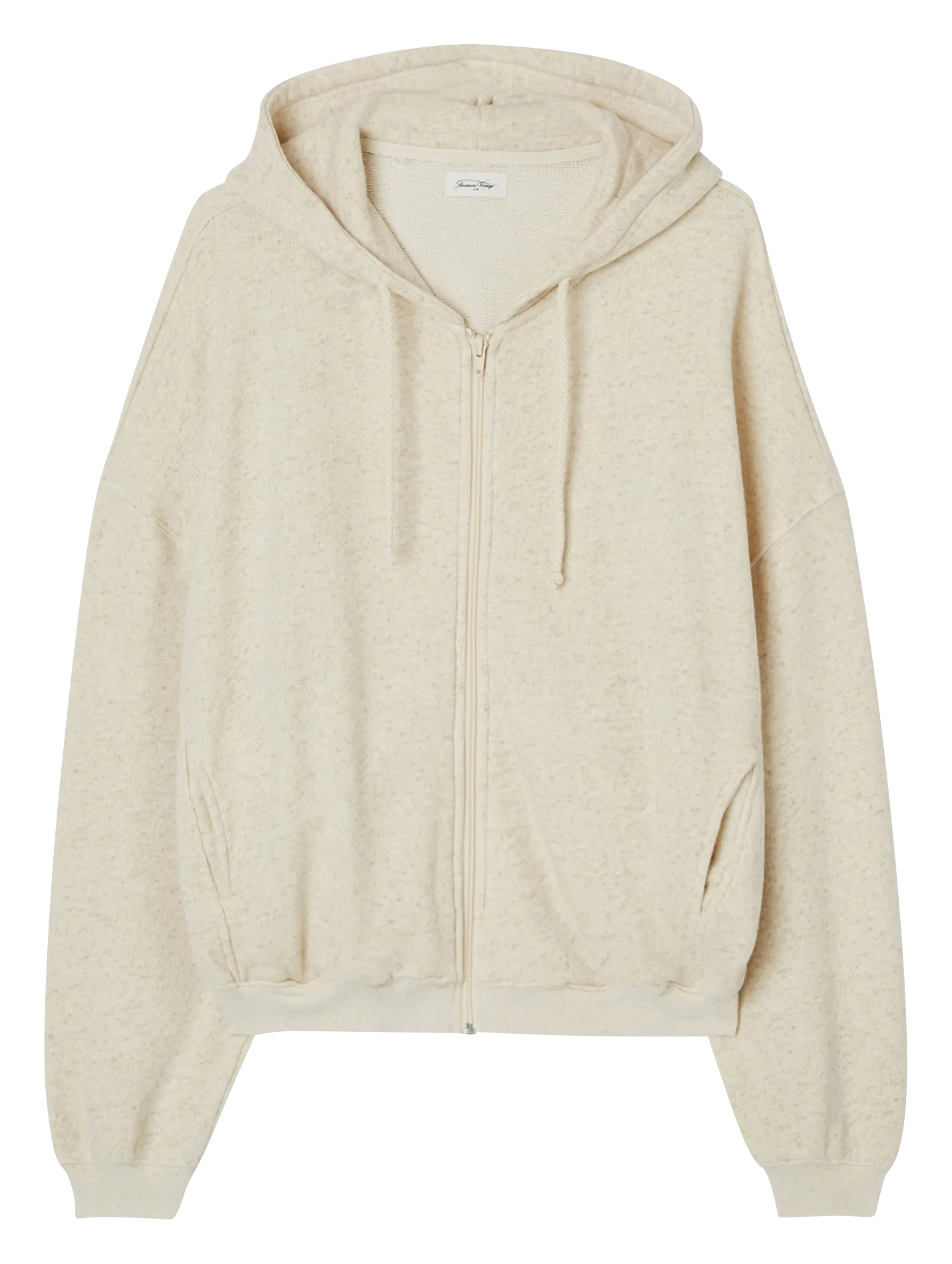 ITONAY - Sudadera con capucha de mezcla de algodón orgánico y lino en beige