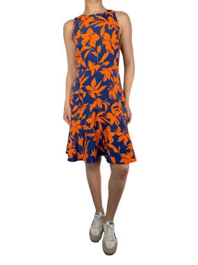 JCREW Vestido Estampado Naranjo