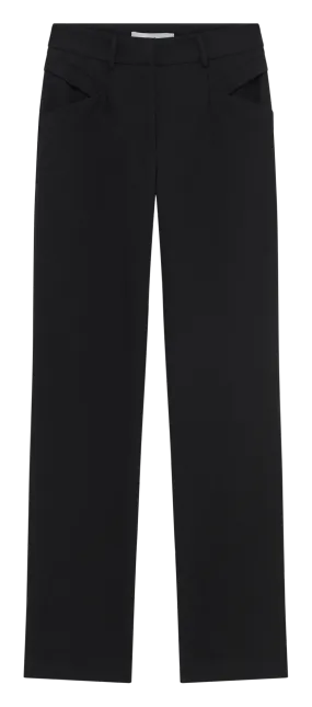 KANNISA - Pantalón cargo de algodón slim en negro