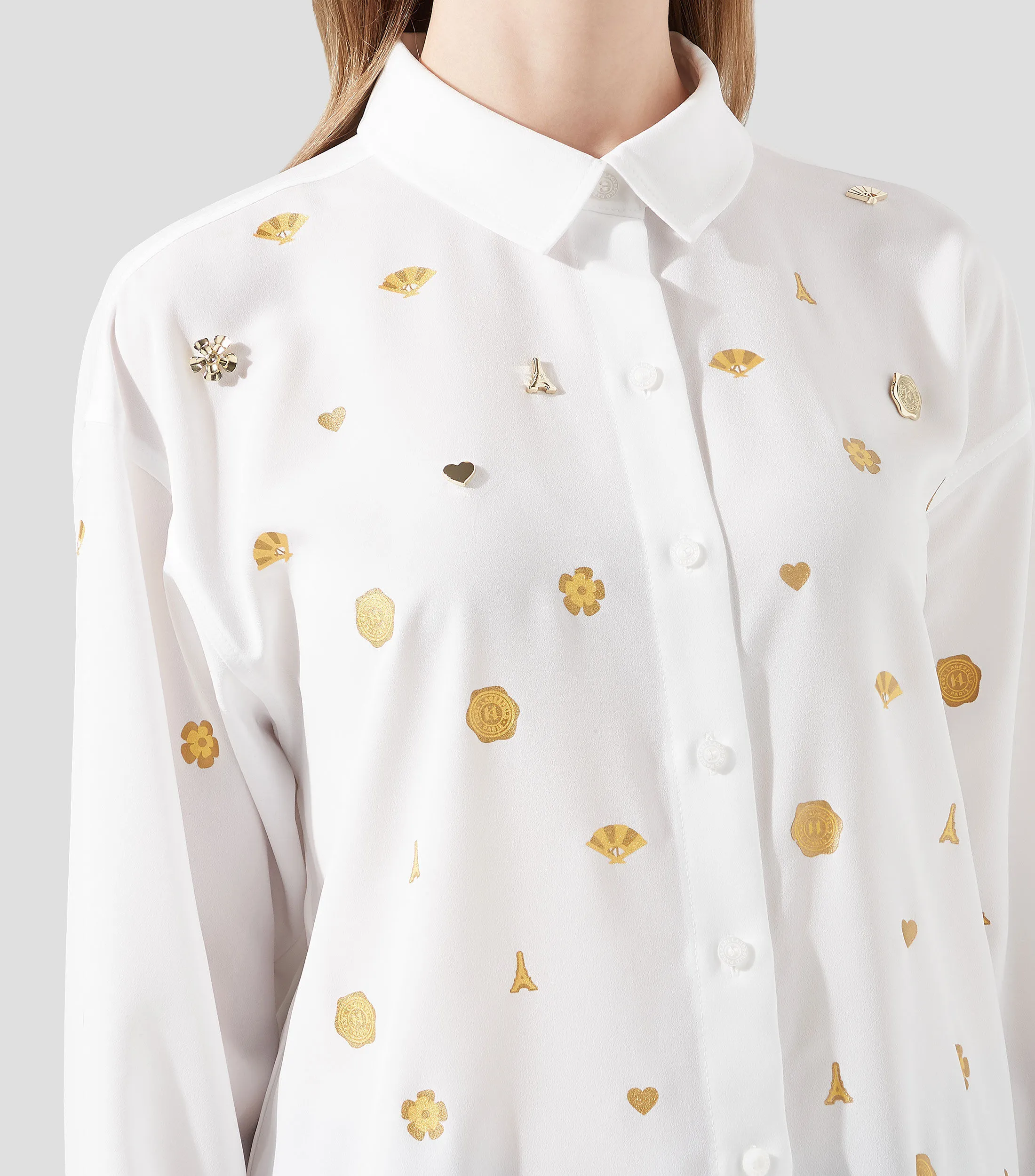 Karl Lagerfeld Camisa estampada manga larga Mujer