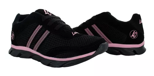 Lady One Tenis Correr Fitness Textil Negro Rosa Mujer 77282