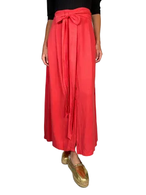 LALALOU Falda Maxi Lino Coral