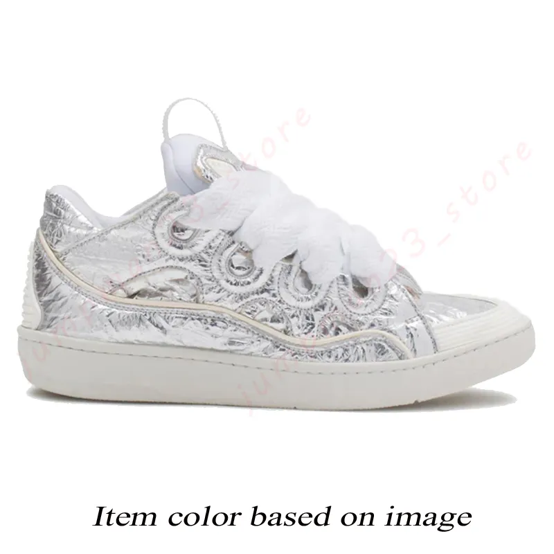 Lanvin Curb Designer lavina Zapatos Hombres Mujeres Casual Shoes women embossed lavin Curb Sneakers in Nappa Calfskin Leather Su