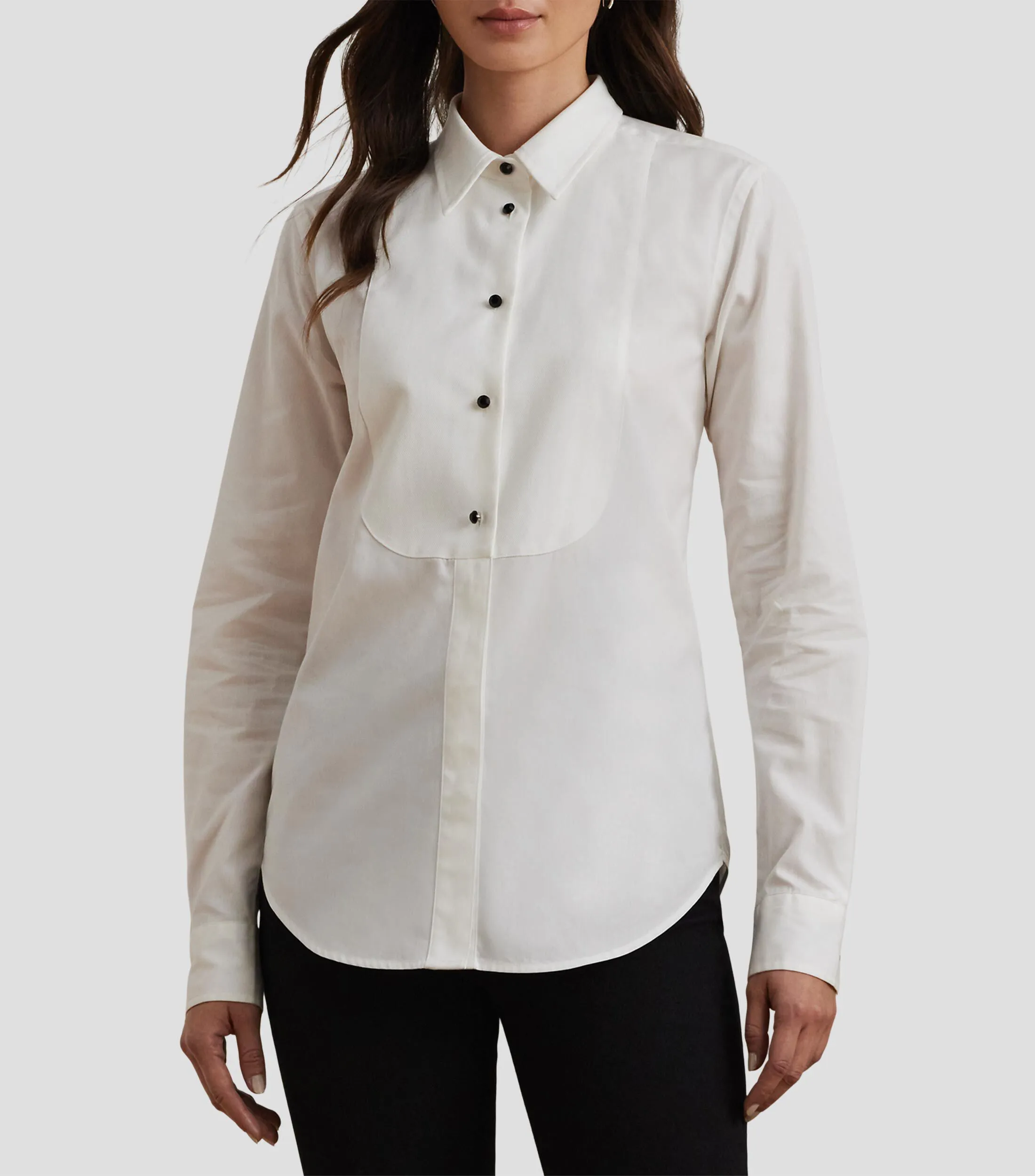 Lauren Ralph Lauren Camisa con peto manga larga Mujer