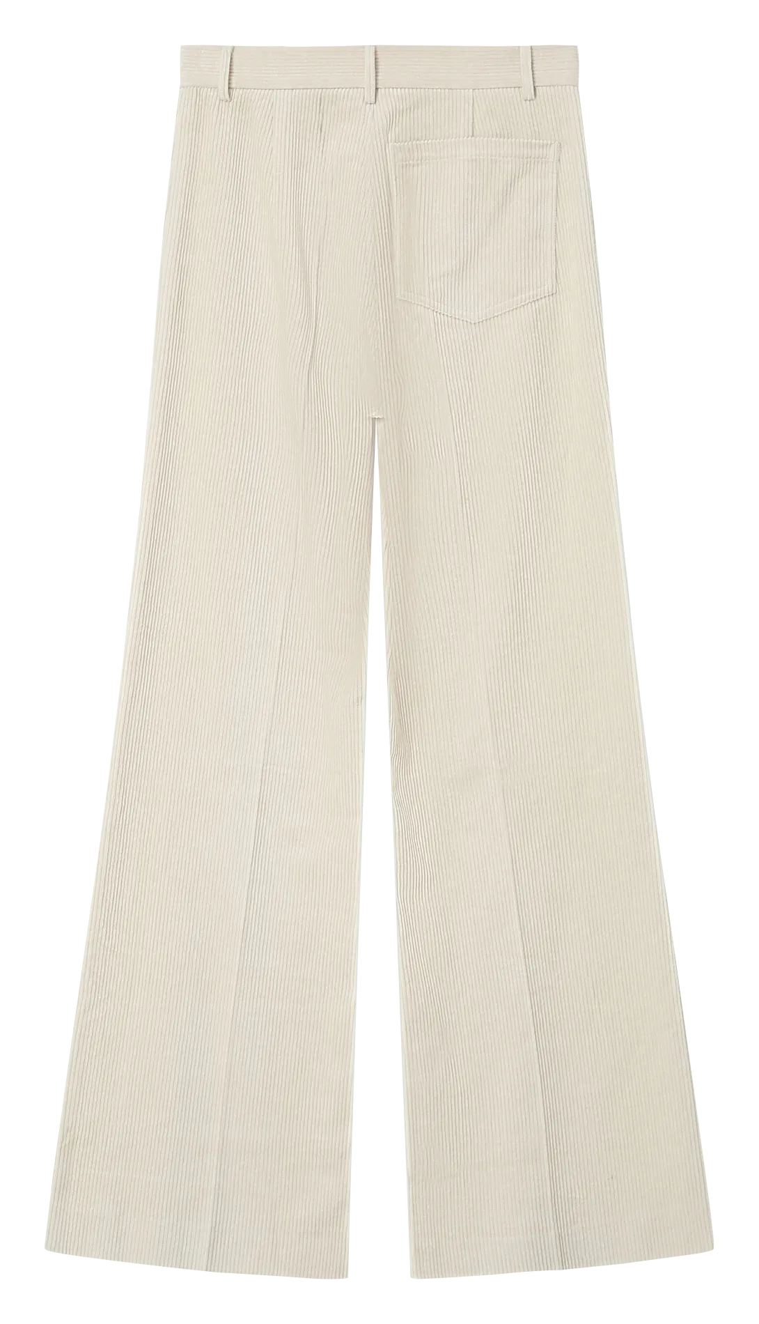 LAYTON - Pantalón evasé de terciopelo de mezcla de algodón en blanco