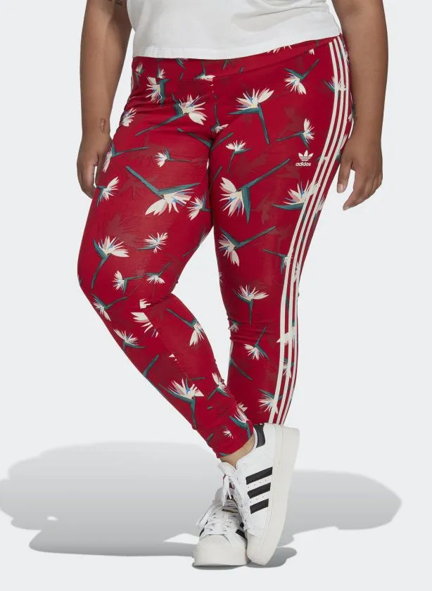 Legging de algodón estampado en rojo