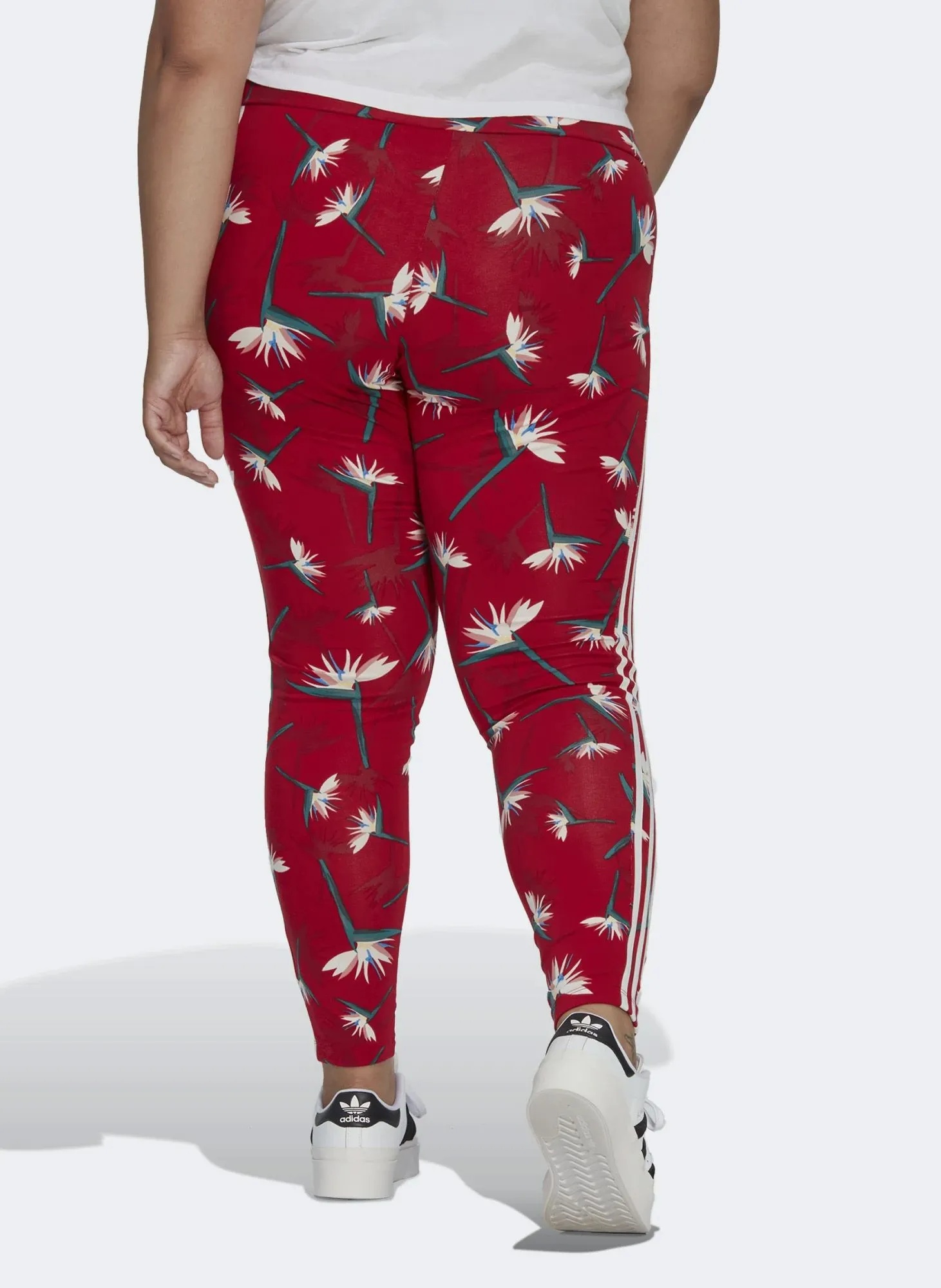 Legging de algodón estampado en rojo