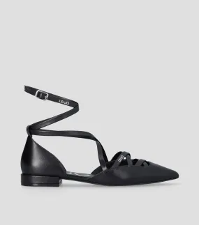 Liu Jo Flats en piel con tiras Mujer