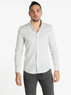 Lurvy Camisa de algodón de manga larga para hombre.