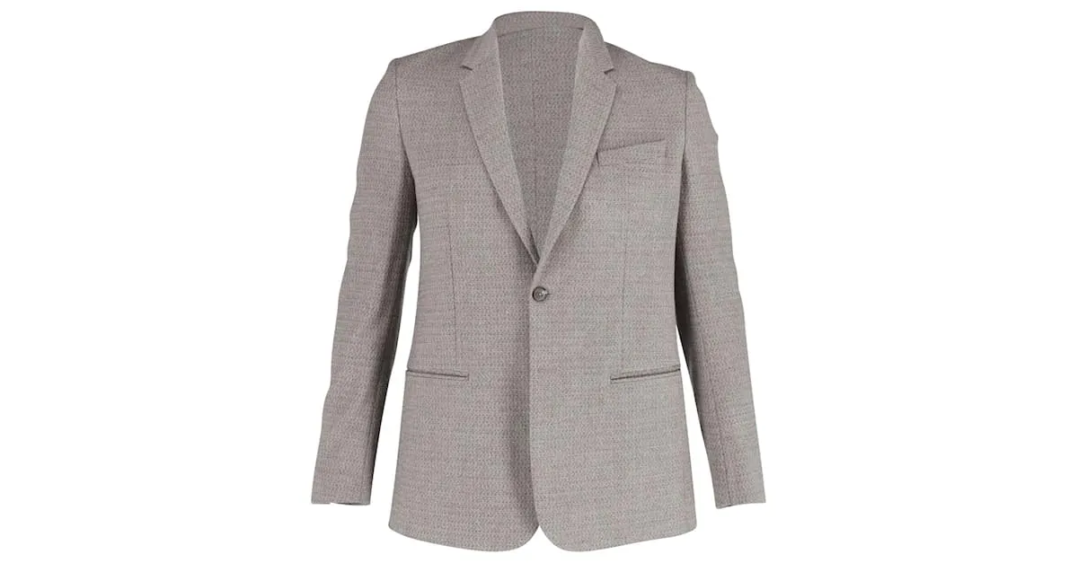 Maison Martin Margiela Chaqueta de botonadura sencilla de lana gris de Maison Margiela 