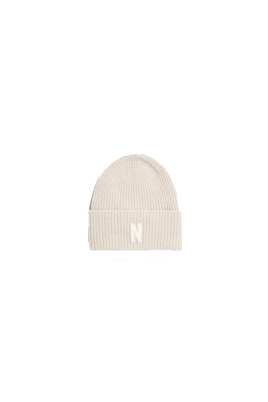 Merino Lambswool Rib N Logo Beanie