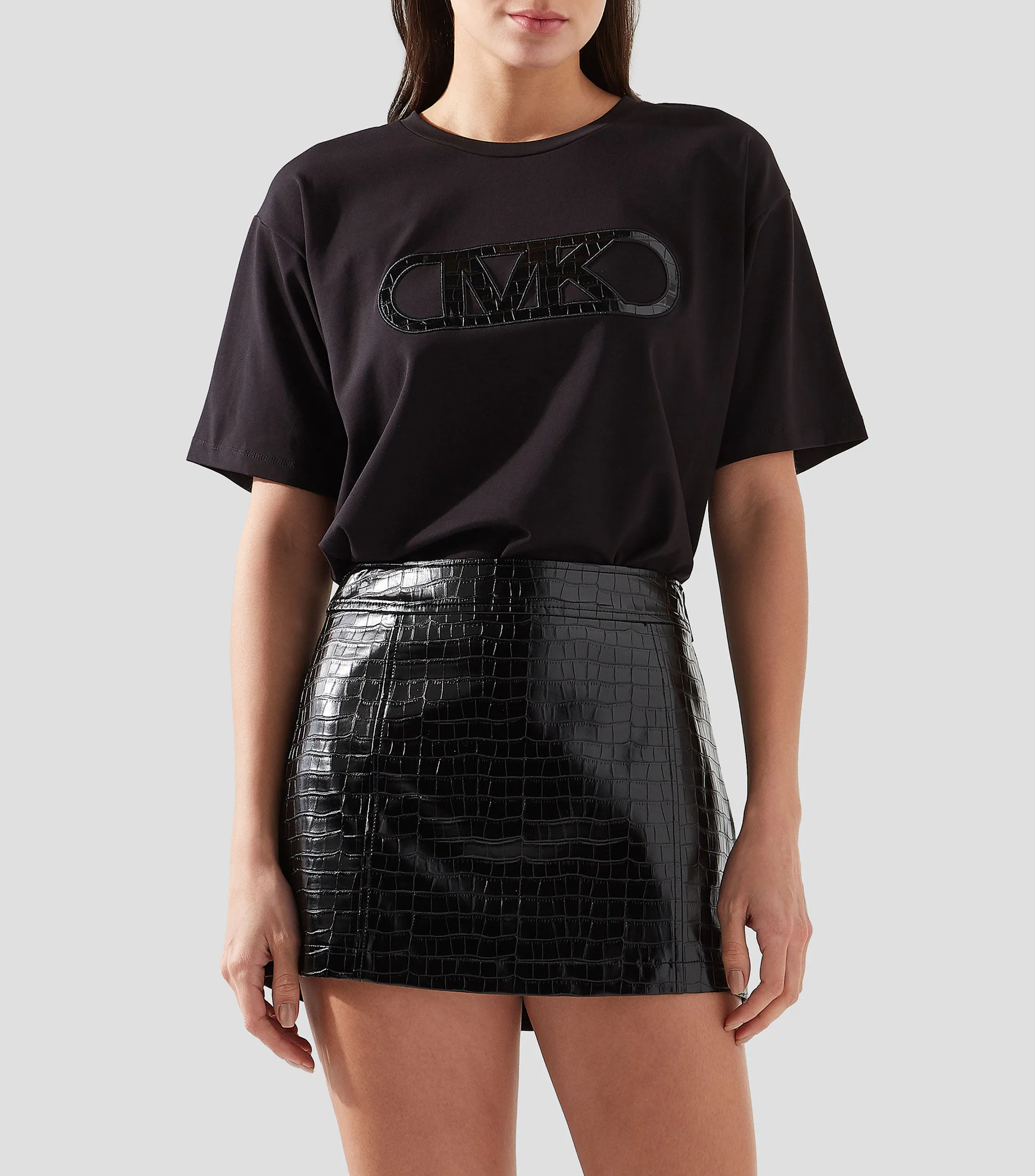 Michael Kors Playera de cuello redondo y manga corta con logo Mujer