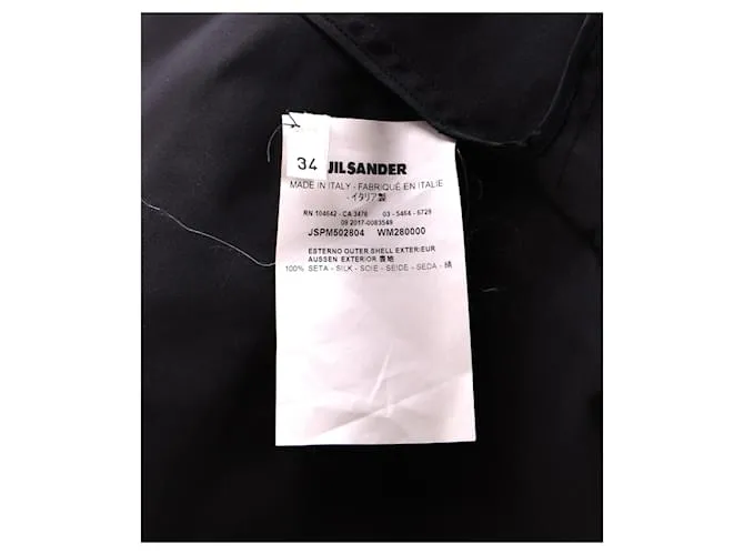 Minivestido plisado de algodón negro de Jil Sander 