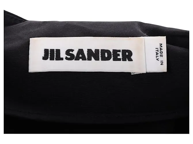 Minivestido plisado de algodón negro de Jil Sander 