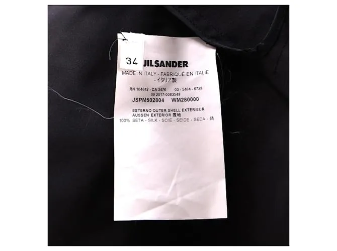 Minivestido plisado de algodón negro de Jil Sander 