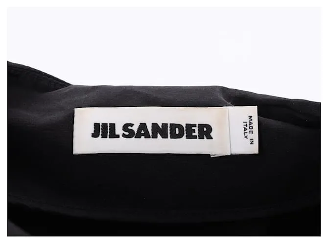 Minivestido plisado de algodón negro de Jil Sander 