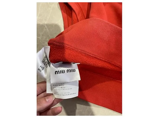 MIU MIU Punto T.International XS Algodón Roja 