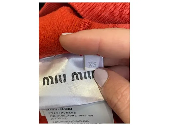 MIU MIU Punto T.International XS Algodón Roja 