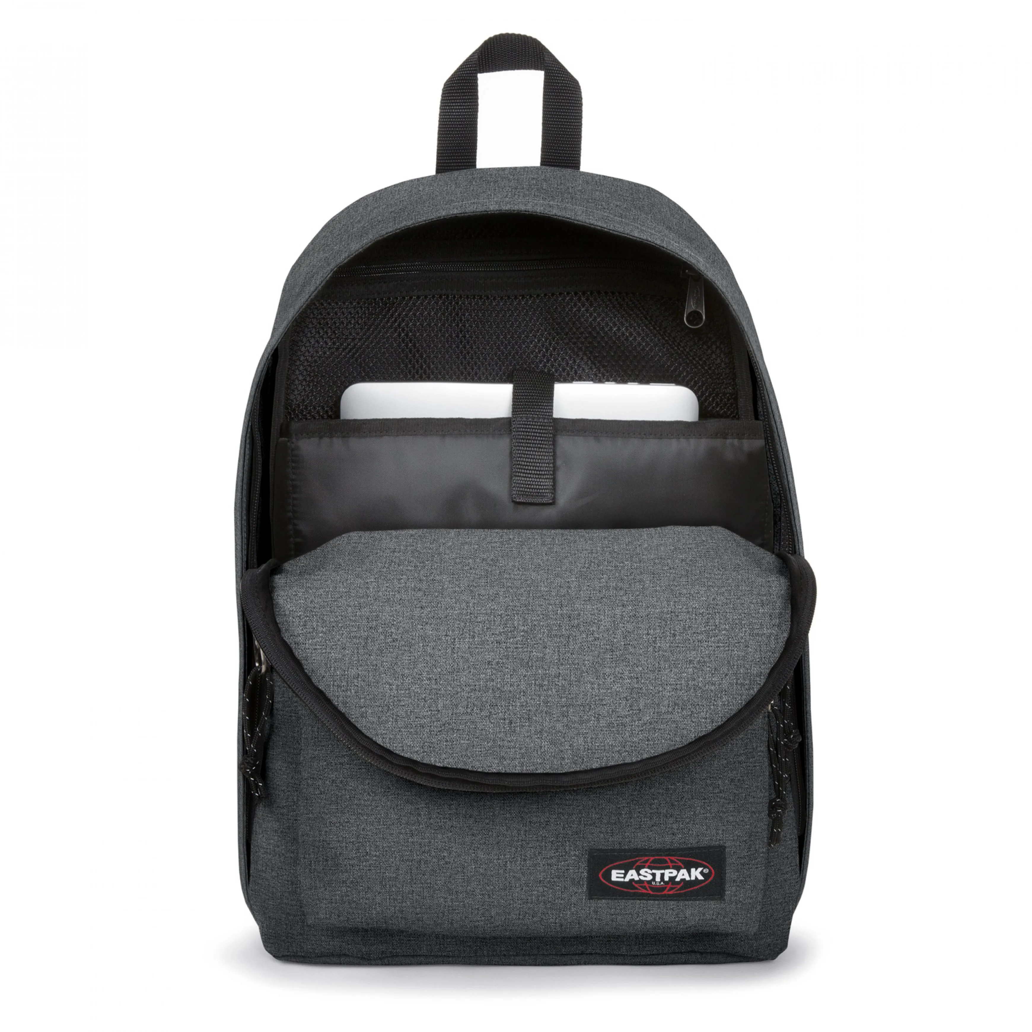 MOCHILA EASTPAK Out Of Office 27 litros con bolsillo ordenador EK76777H Black Denim gris oscura efecto tejano