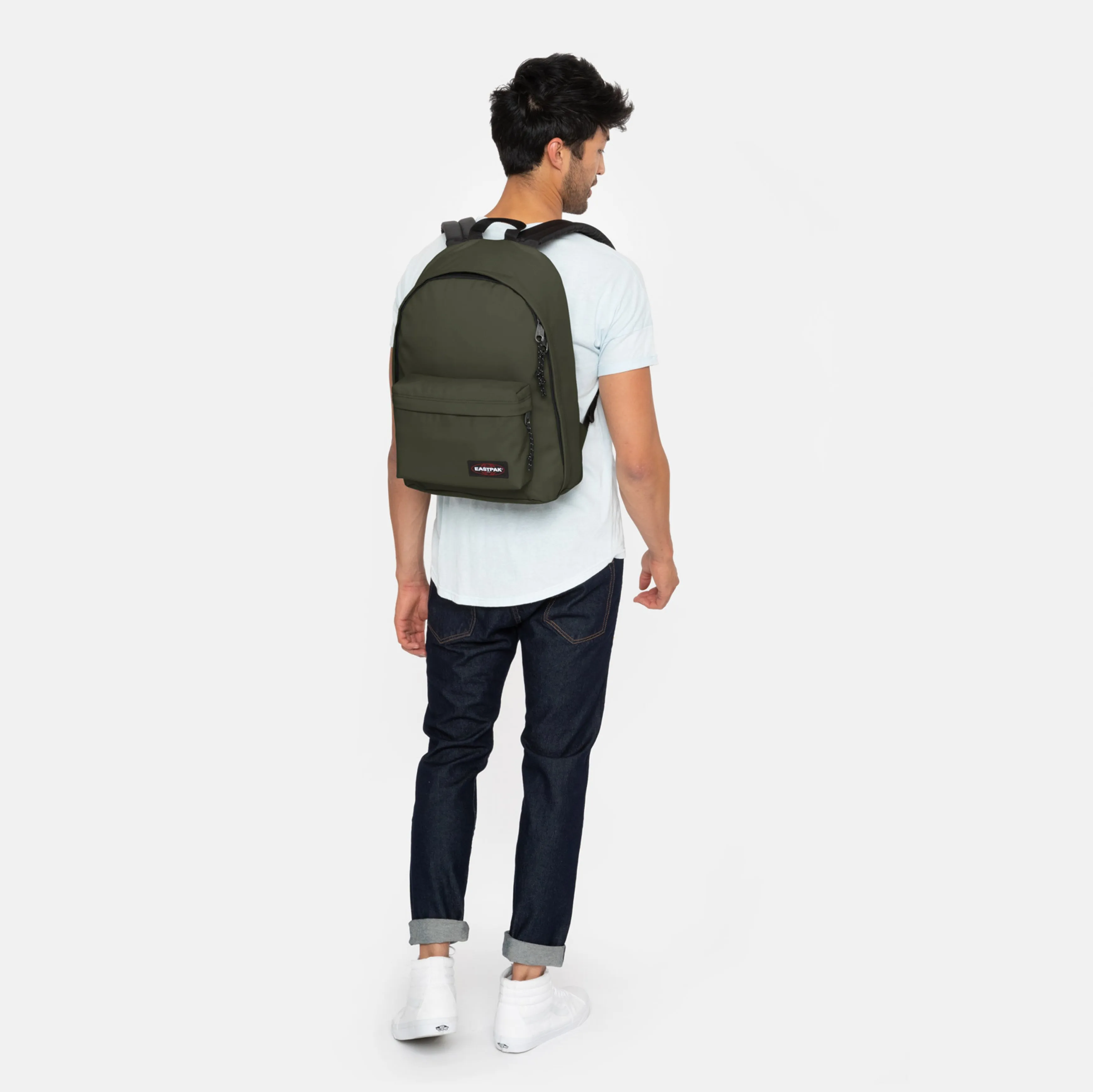 MOCHILA EASTPAK Out Of Office 27 litros con bolsillo ordenador EK76777H Black Denim gris oscura efecto tejano