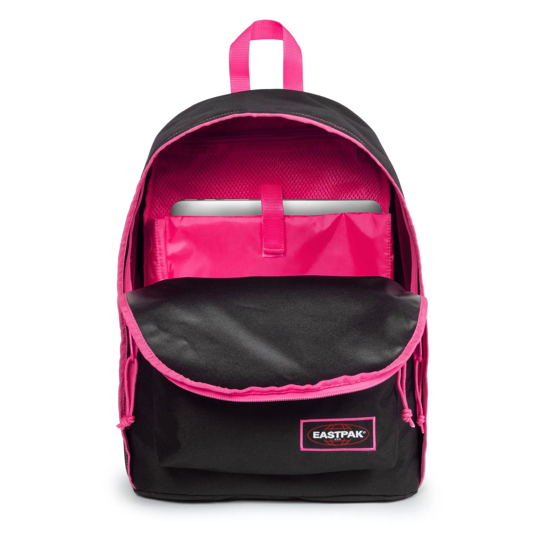 MOCHILA EASTPAK Out Of Office 27 litros con bolsillo ordenador EK767K32 Kontrast Escape con detalles rosa/fucsia