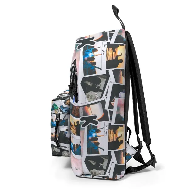 MOCHILA EASTPAK Out Of Office 27 litros con bolsillo ordenador EK767K35 Post Horizon collage inspiradas viajes